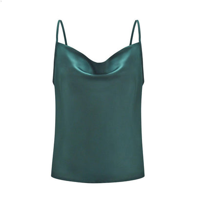 Silk Swing Collar Small Camisole Top