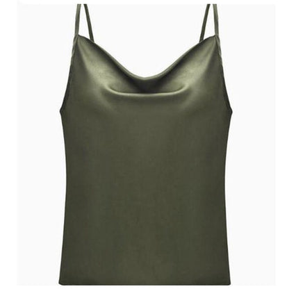 Silk Swing Collar Small Camisole Top