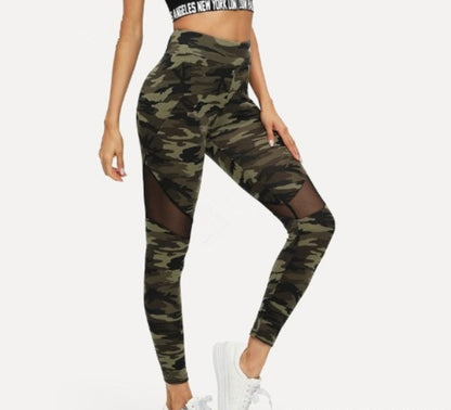 Color matching leggings mesh