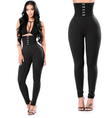 New fashion women's sexy black high waist corset