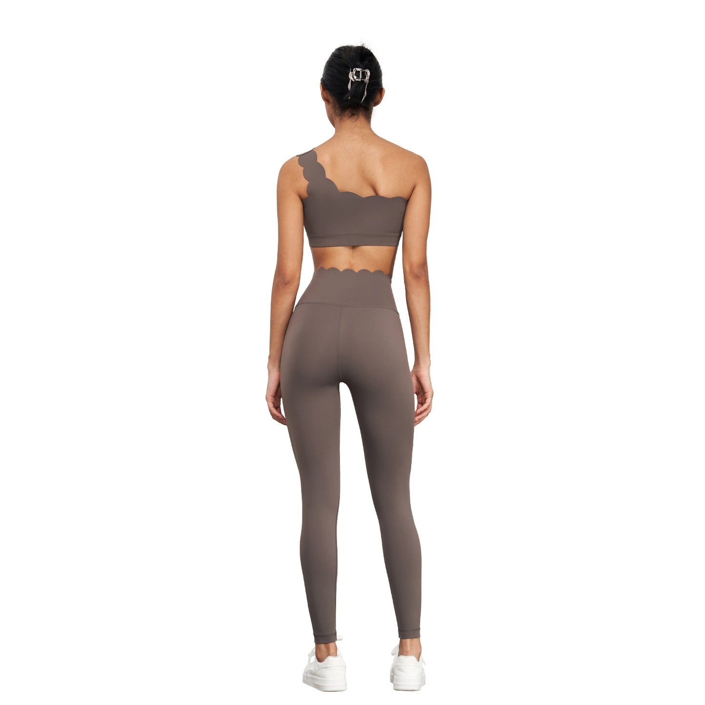 High Top Sports Leggings Peach Hip Running Yoga