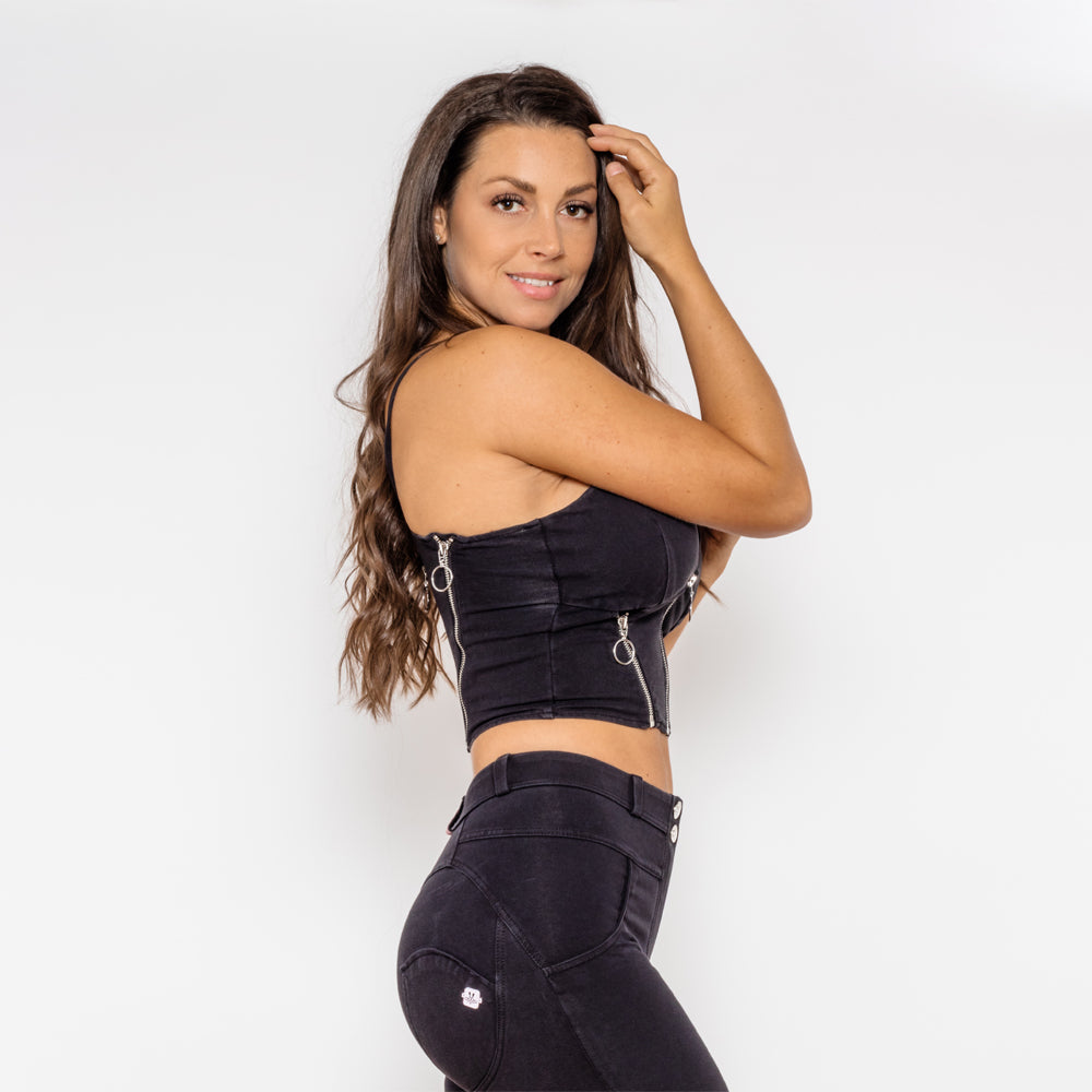 Shascullfites Melody Black Denim Shapers Jeans Camis