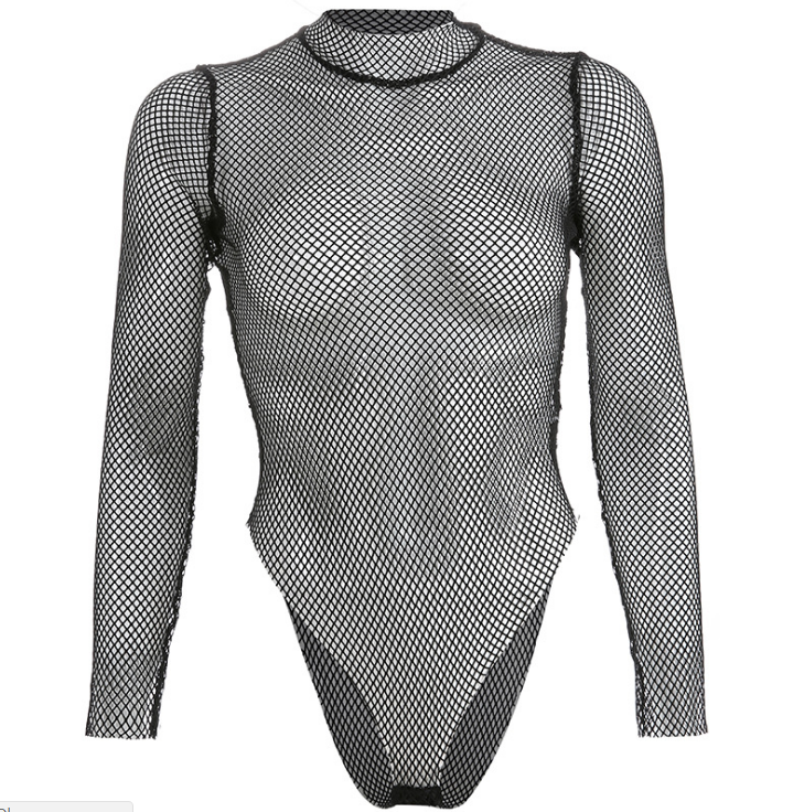 HOLLOW OUT PARTY MESH BODYSUIT