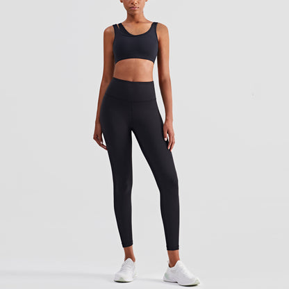 Mesh Stitching Sports Vest High-waist Hip-hip Leggings