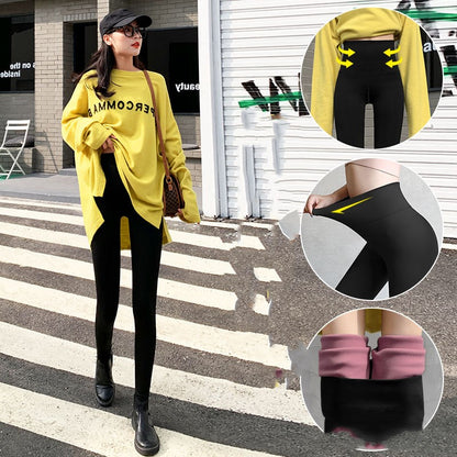 Shark skin leggings women wear thin autumn tights