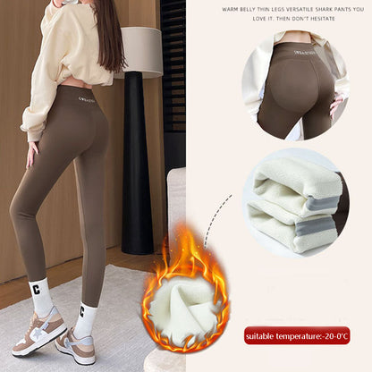 Fleece Thickened Leggings Winter -20 To 5 Shark Pants