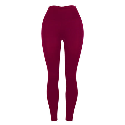 Slim-Fit Buttocks Solid Color Yoga Pants Leggings