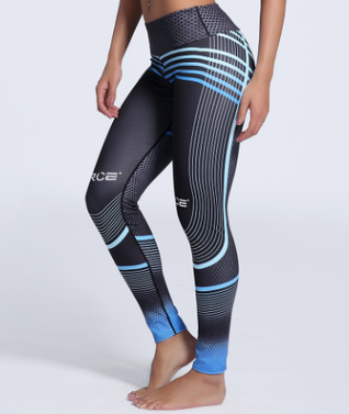 Hot outdoor sports digital gradient color printing Slim yoga leggings