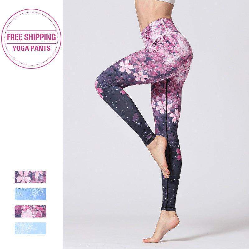 Sports gym printed yoga pants