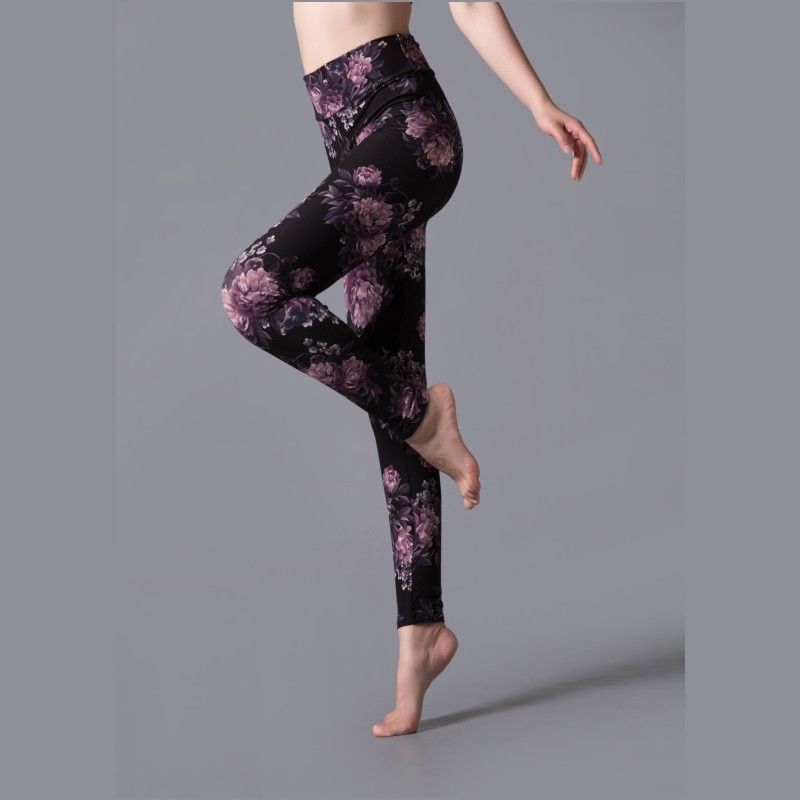 Brushed Printed High Waist Pants Yoga Leggings