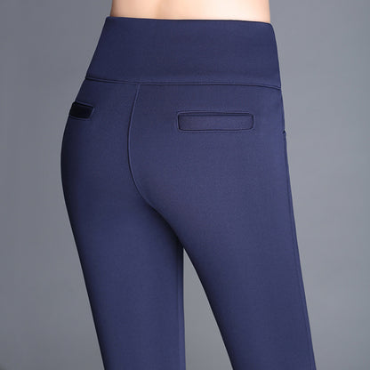 High waist and velvet padded leggings