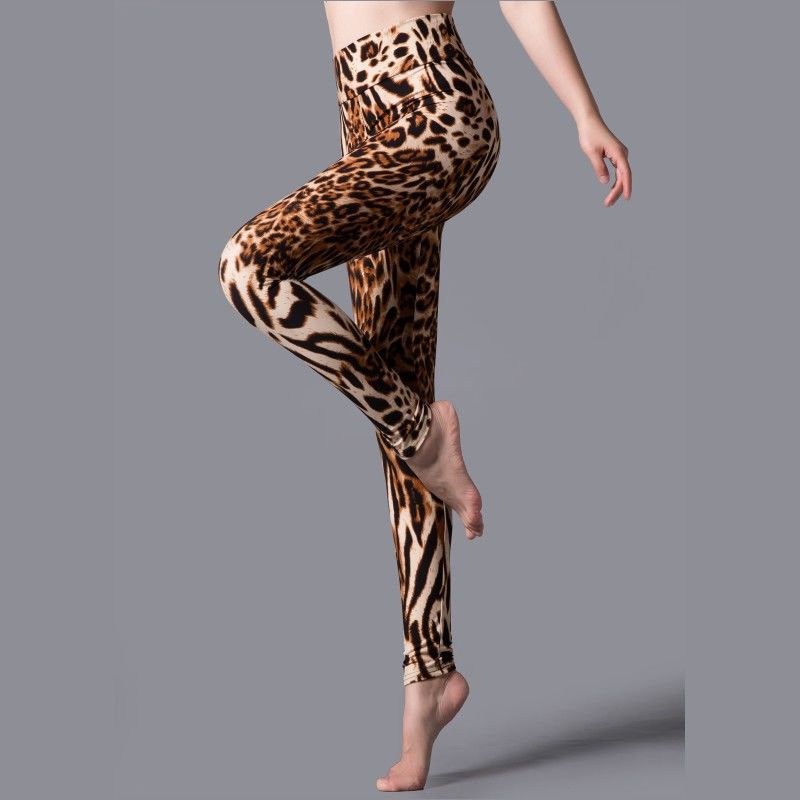 Brushed Printed High Waist Pants Yoga Leggings