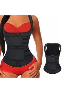 Double waist corset plastic waist vest