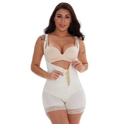 Belly reduction corset one-piece bodysuit