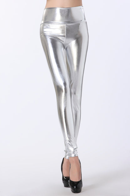 leather leggings Women's outer wear large size without trace