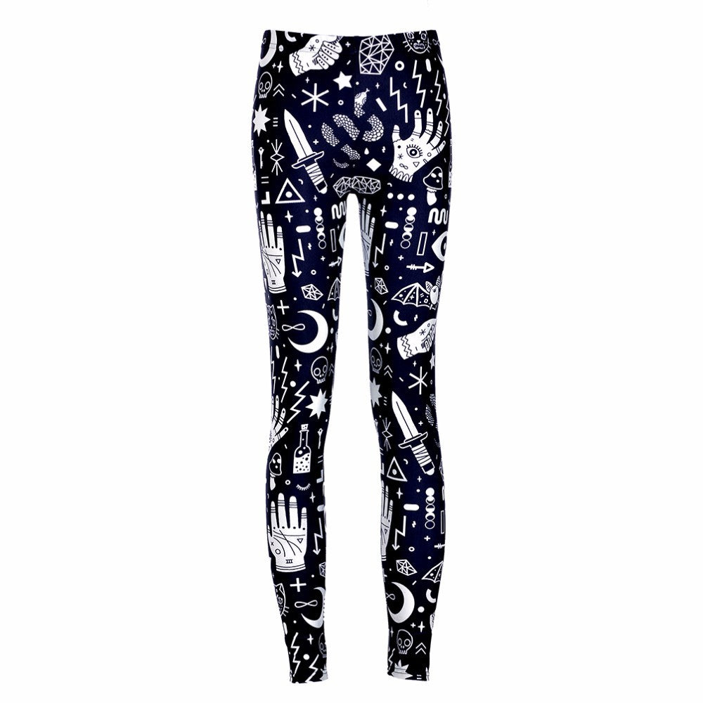 Digital printing leggings tights nine pants women