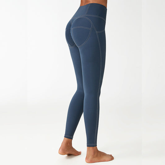 Pleated Yoga Pants High Waist Sports Leggings