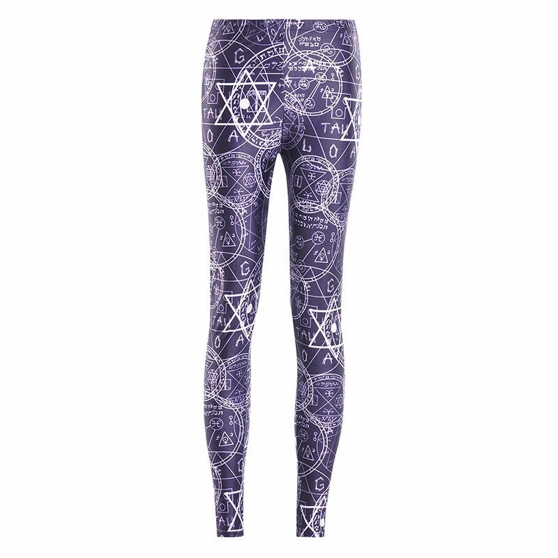 Digital printing leggings tights nine pants women