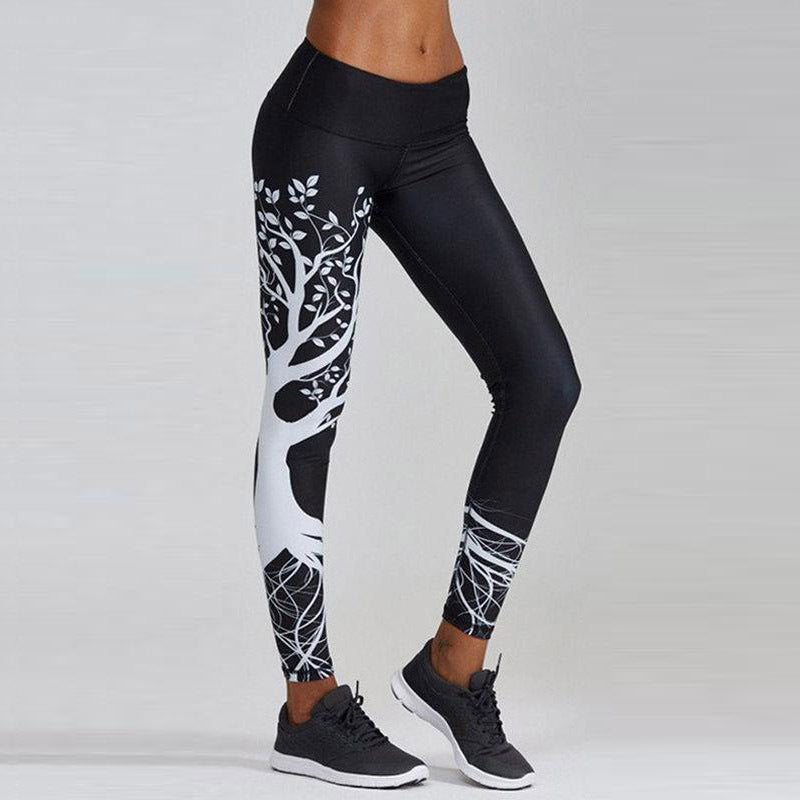 Women's Leggings Digital Print Pants Trousers Stretch Pants