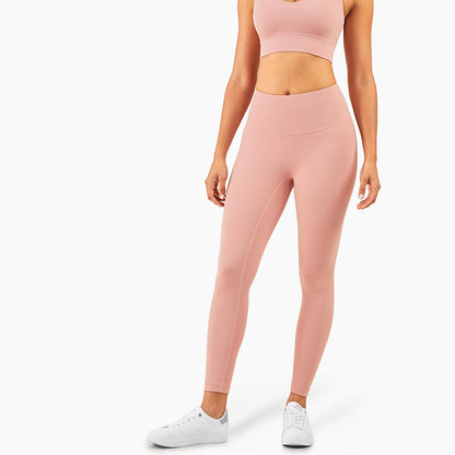 High Waist No T Tipped Thin Anti-Rolling Peach Leggings