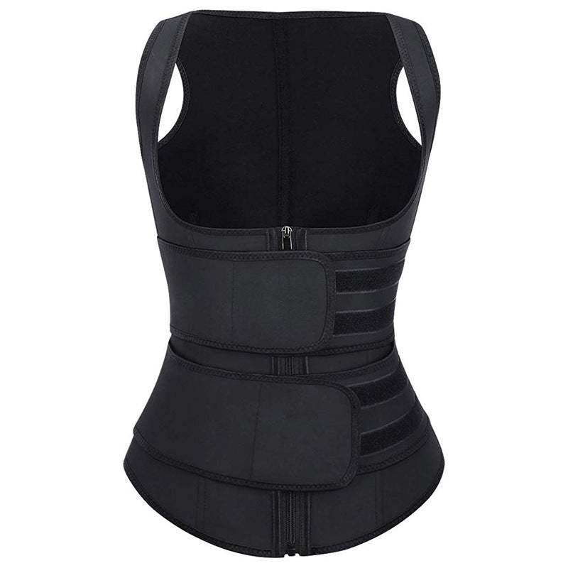 Double waist corset plastic waist vest