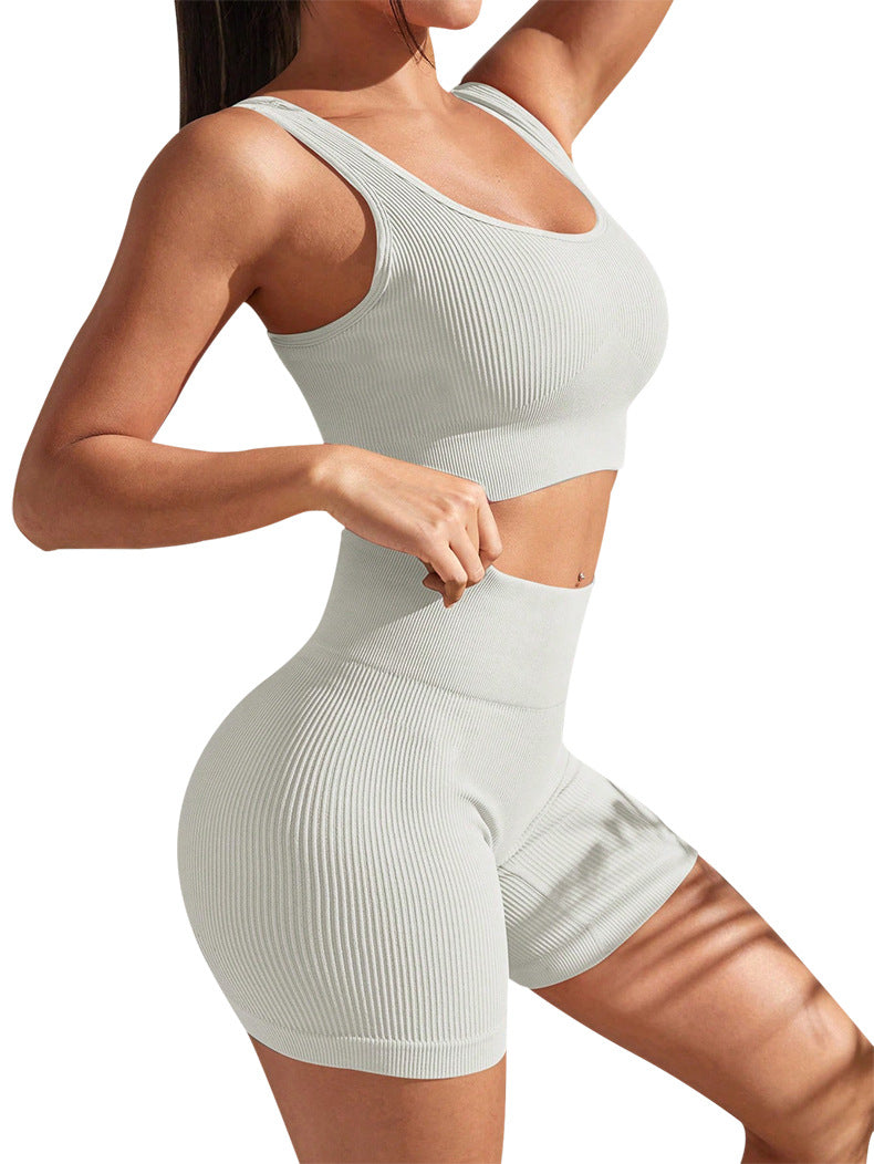 Seamless Yoga Exercise Top Tight Moisture Absorption High Waist