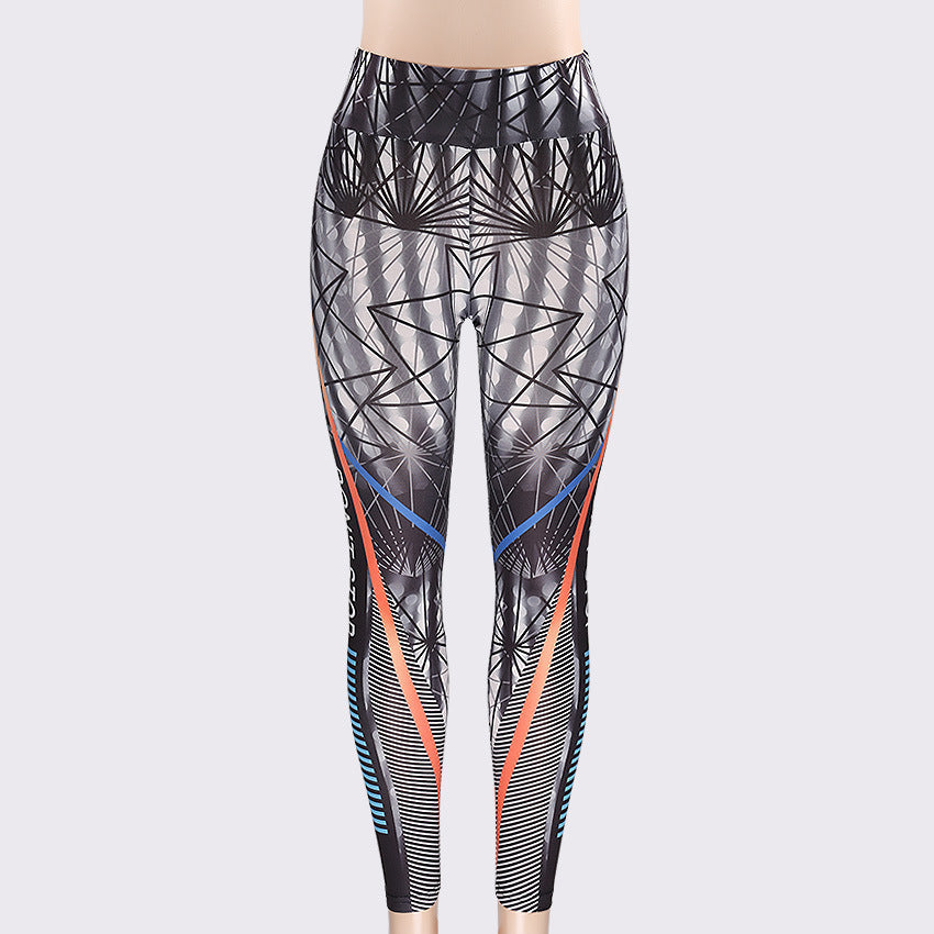 Don't Stop Letter Print Fitness Women Leggings 3D Printed Slim Jeggings