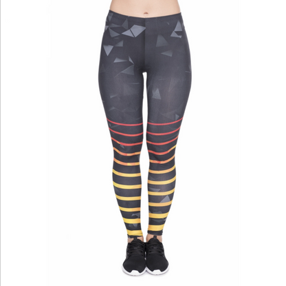 Striped printed Capris Yoga Leggings