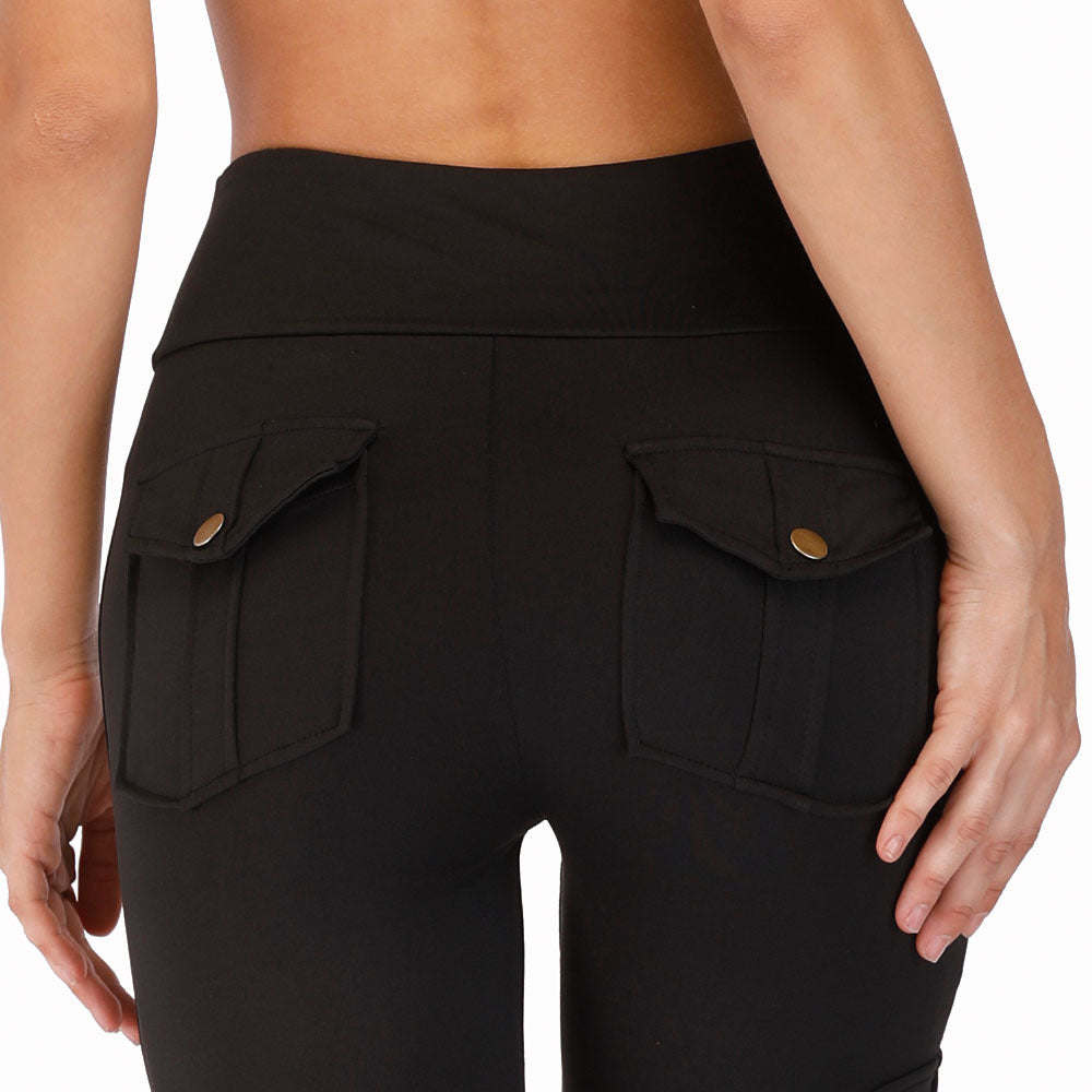 Military wind peach hip yoga pants