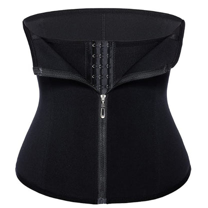 Zipper three-breasted belt neoprene corset