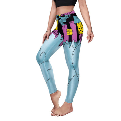 Christmas Horror Night Cos Pants Sally Halloween Digital Print