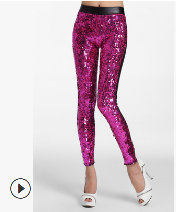 High Elastic Large Size Sequined Leggings