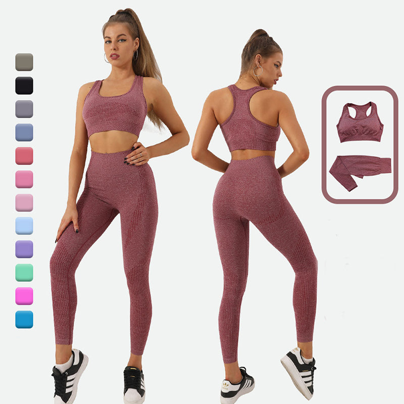 Seamless Yoga Set Women Tracksuit High Waist