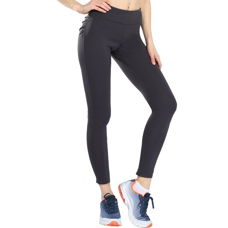 Autumn and winter new women's sports running trousers high waist