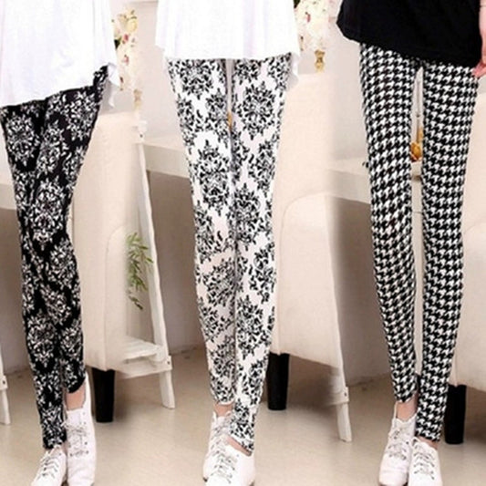 Women's Blue And White Porcelain Milk Silk Leggings