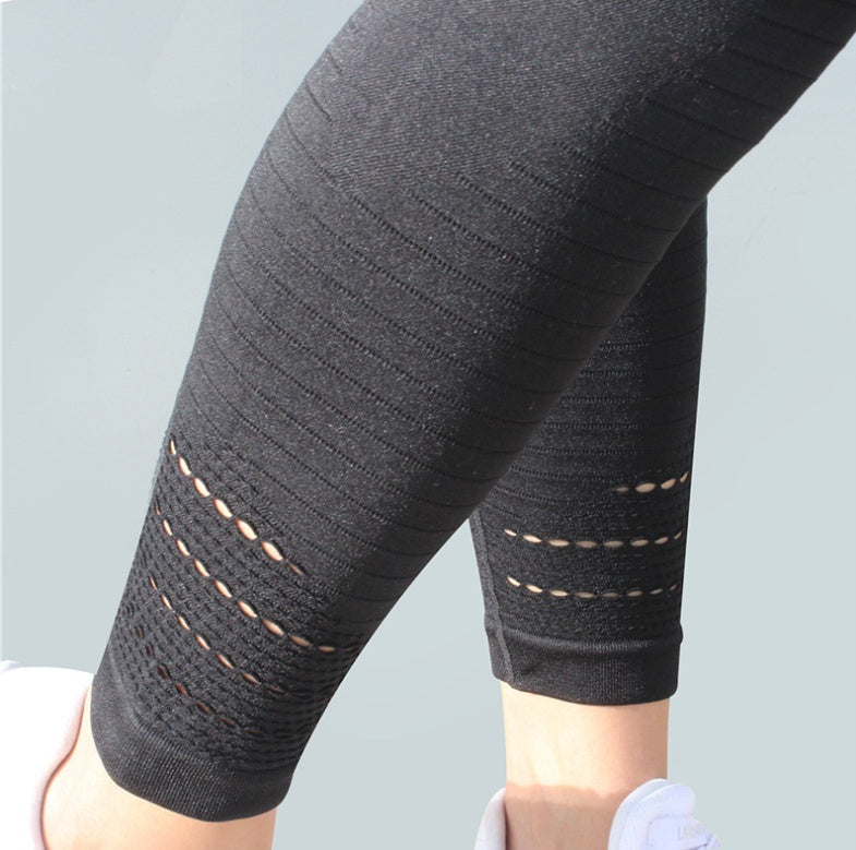 New yoga pants women tight elastic high waist running peach