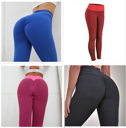 Plaid Leggings Fitness Yoga Pants Women's Seamless High Waist