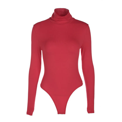 Turtleneck long sleeve bodysuit