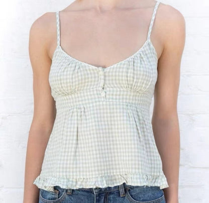 Women's Temperament Fashion Plaid Camisole Top