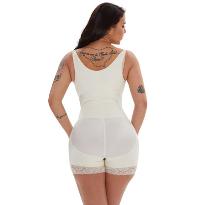 Belly reduction corset one-piece bodysuit