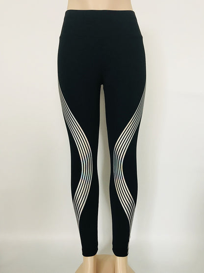 Reflective Leggings Glow in the Dark Night Light Laser Stripes