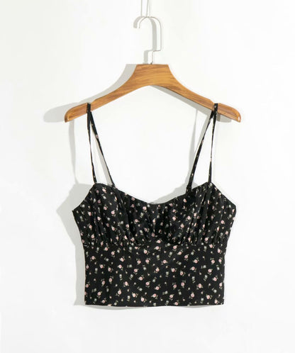 Niche retro short camisole top