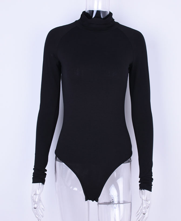 Sexy Turtle Neck Long Sleeve Bodysuit