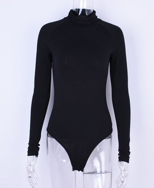 Sexy Turtle Neck Long Sleeve Bodysuit