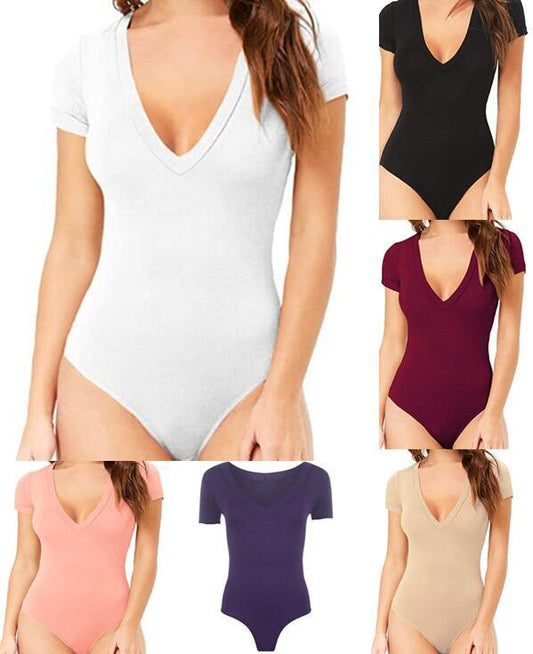 Casual Women's Short-sleeved Jumpsuit Bodysuit