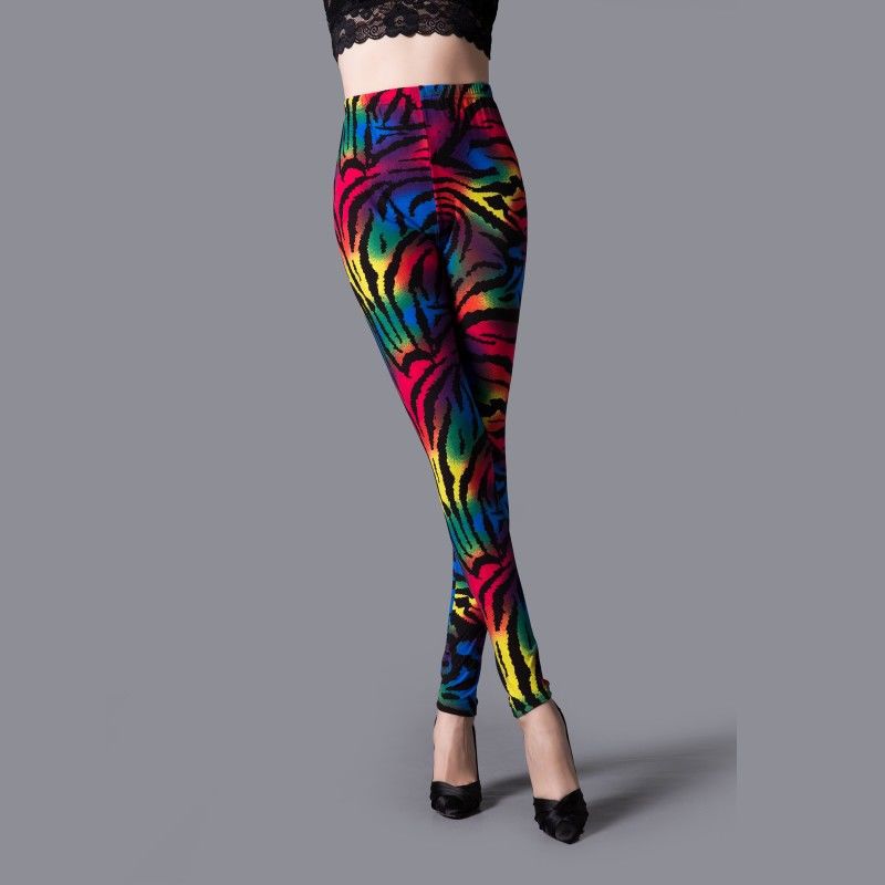 Brushed Cotton Print Camouflage Outerwear Leggings