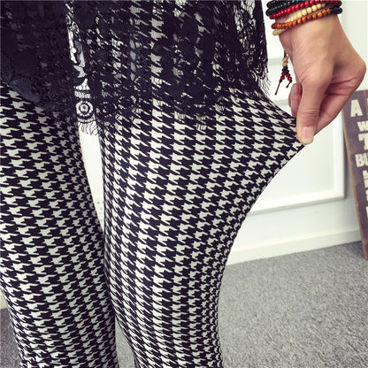 Printing Plaid  Trousers