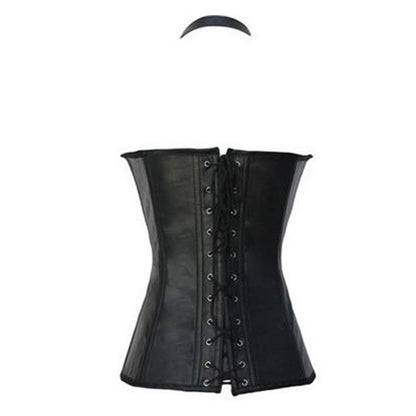 Punk PU corset leather halter corset