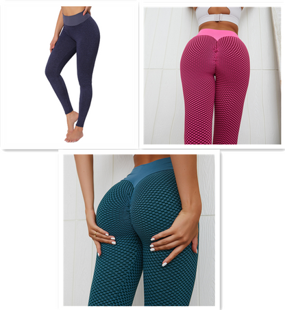 Plaid Leggings Fitness Yoga Pants Women's Seamless High Waist