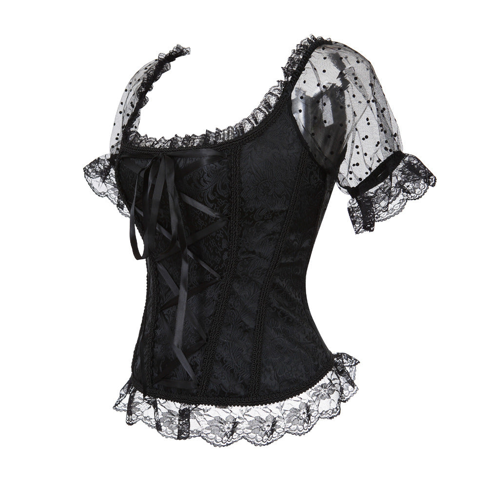 Fashion Lace Lace Sexy One Shoulder Ladies Corset